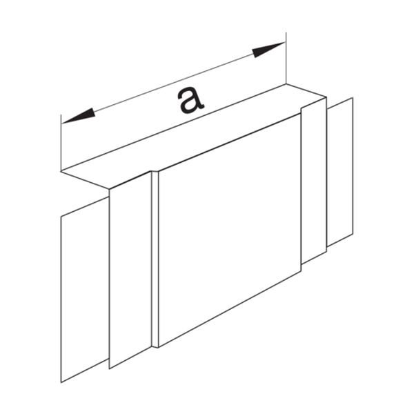 Hager M54167035 T-Stück aus PC/ABS halogenfrei zu Leitungsführungskanal LF 40x110mm lichtgrau