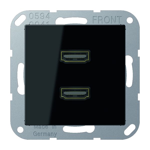 Jung MA A 1133 SW 2 x HDMI Tragring Schraubbefestigung bruchsicher