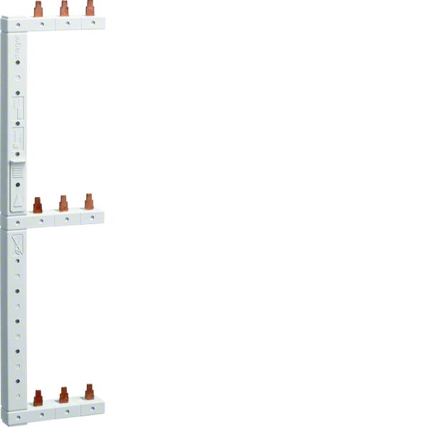 Hager KCL368L Phasenschiene 3polig 3-reihig 125mm links vertikal