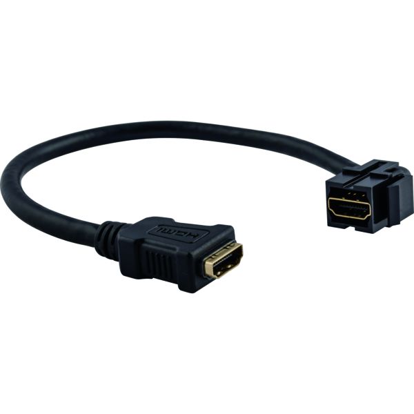 Merten MEG4583-0002 HDMI-Keystone mit Kabelpeitsche schwarz