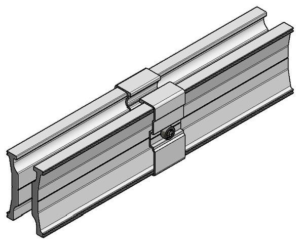 SL Rack Modultragprofil-Verbinder Innenverbinder m. Träger RAIL 60