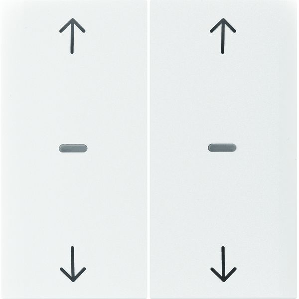 Berker 80961389 Abdeckung für Tastsensor-Modul 2fach mit Pfeil-Symbol S.1/B.x polarweiß glänzend