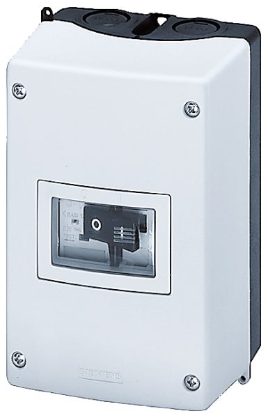 Siemens Isolierstoff-Aufbaugehaeuse 3RV1913-1CA00 IP55 mit N- und PE-Klemme