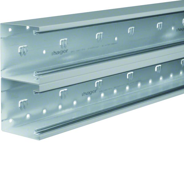 2m Hager BRS1002101DVERZ Brüstungskanal-Unterteil aus Stahl zu BRS 100x210mm Oberteil 2x80mm verzink