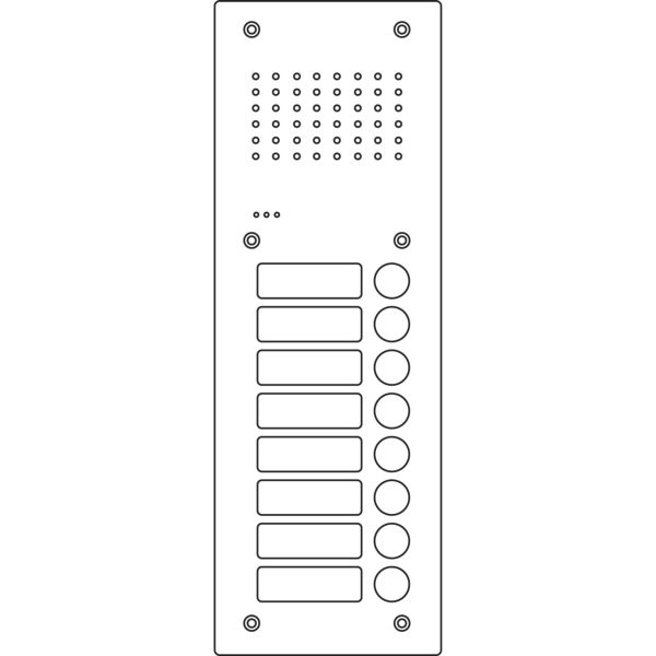 Ritto RGE1811125 Acero pur Edelstahl-Türstation Audio 8 WE Edelstahl