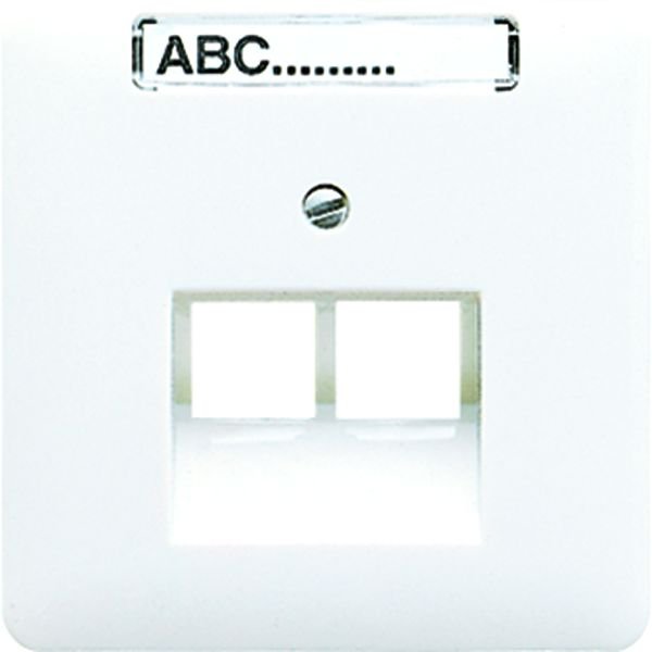 Jung CD 569-2 NAUA WW Abdeckung Schriftfeld für IAE/UAE-Anschlussdosen und Datendosen 2 x 8-polig