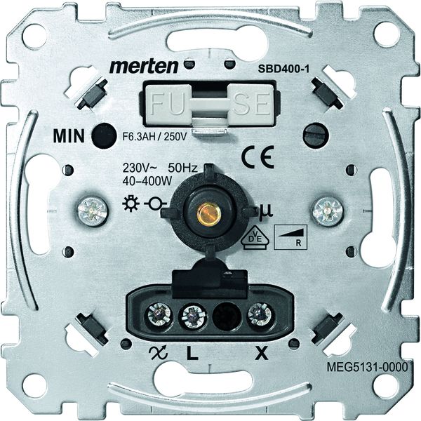 Merten MEG5131-0000 Drehdimmer-Einsatz für ohmsche Last mit Druck-Ausschalter 40-400 W