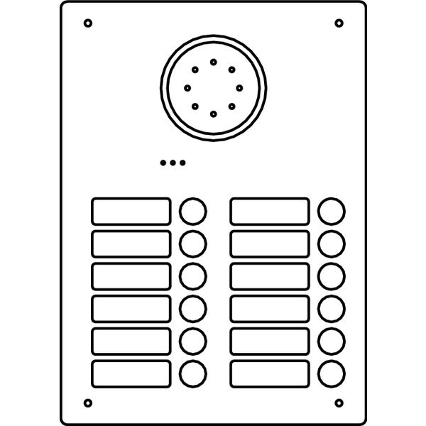 Ritto 1812320 Acero Edelstahl-Türstation Audio 12 WE Audio Edelstahl