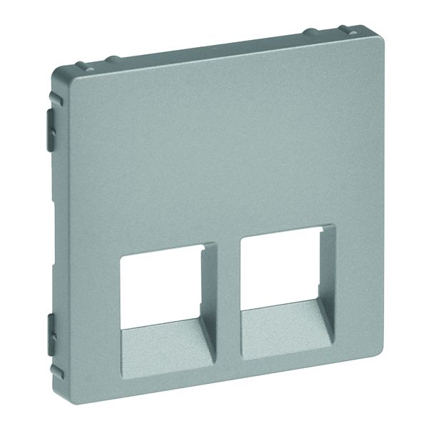 Legrand 755422 VALENA LIFE ABDECKUNG RJ11/RJ45 2-FACH ALUMINIUM