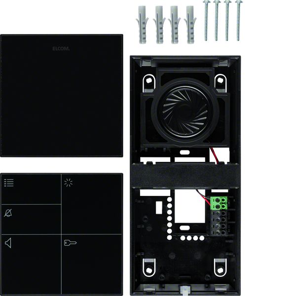 ELCOM 1712102 BFT-210SW Innenstation Audio Standard AP i2Audio schwarz. Audio Innenstation für