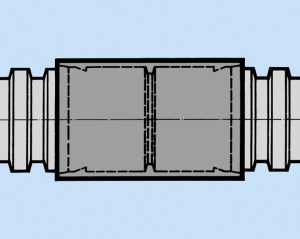 Hegler Verbindungsmuffe DN160 fuer HEKAPLAST mit Arretierung