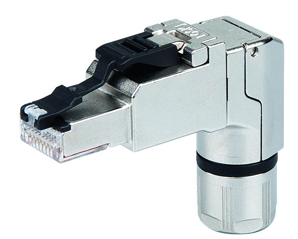 10 St. Telegärtner Steckverbinder feldkonfektionierbar MFP8 RJ45 gewinkelt T568B AWG26-24/1